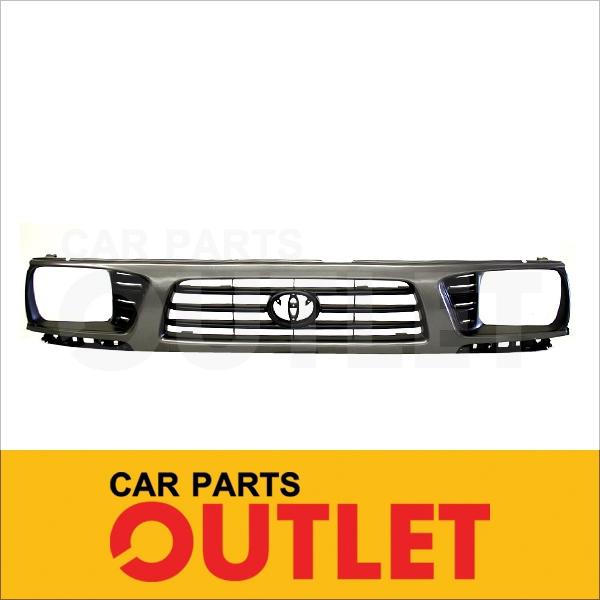 95 96 97 tacoma v6 4wd grille argent silver gray outer frame blk bar insert sr5