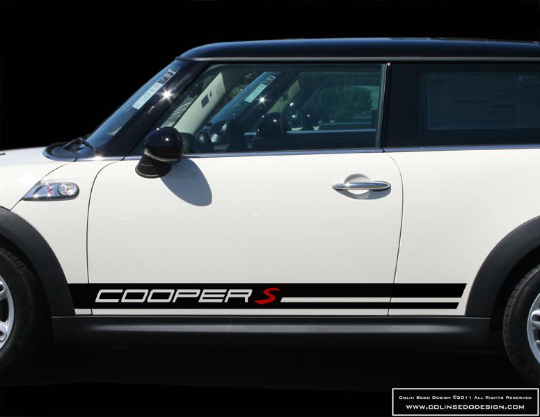 Mini cooper/clubman 4" cooper/cooper s side stripes