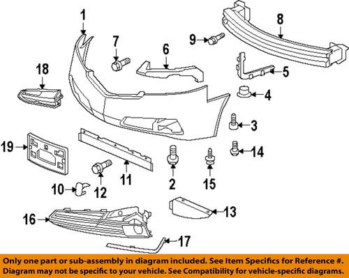 Acura oem 74113tk4a10 front bumper-extension panel