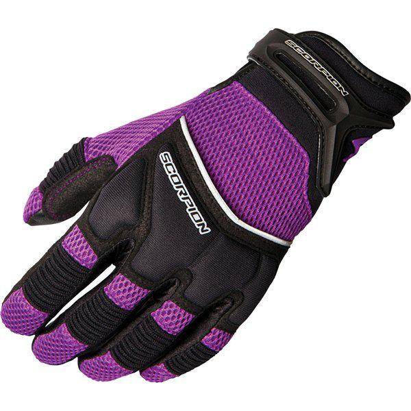 Purple m scorpion exo coolhand ii women's vented leather/textile glove