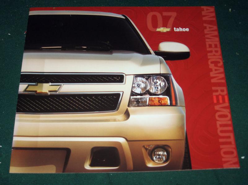 2007 chevy tahoe introductory sales brochure; ls; lt; ltz; 12 pg