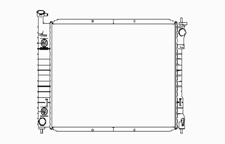 Replacement radiator 99-02 mercury villager nissan quest auto 3.3l v6 xf5z8005aa
