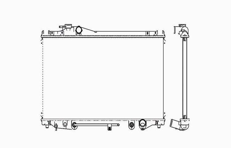 Replacement radiator 98-00 lexus sc400 automatic transmission 4.0l v8 1640050190
