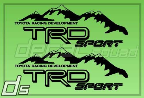 Trd sport 18" vinyl decal set sticker window toyota racing development tacoma