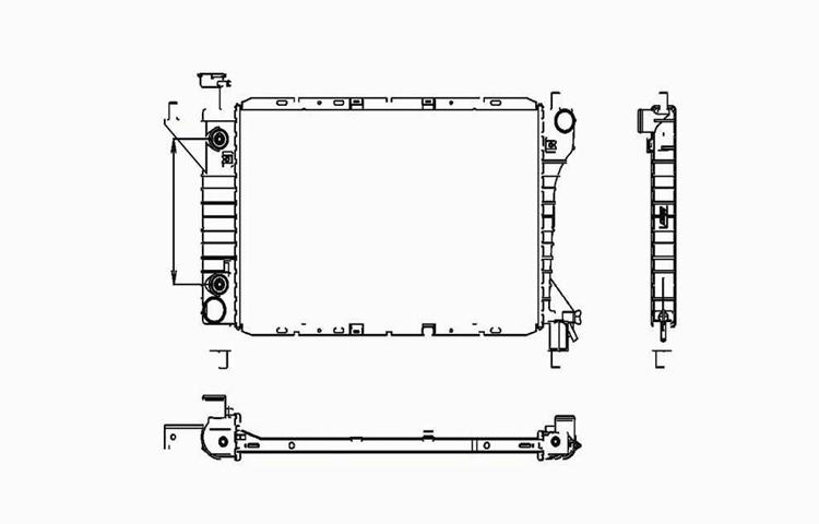 Replacement radiator 1994-1996 ford mustang auto / man v6 v8 3.8l 5.0l f4zz8005c