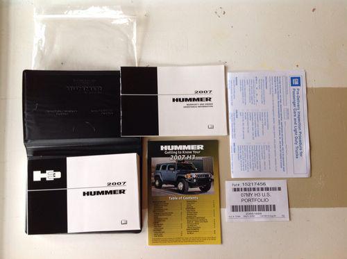 2007 hummer h3 new owners manual set w/hummer case-fast free shipping:)