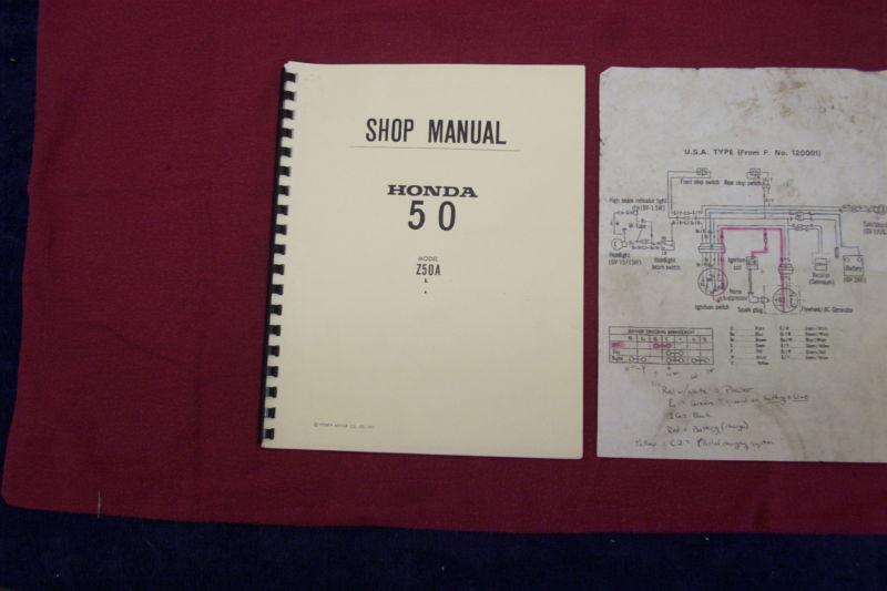 Honda z50 z 50 a mini trail shop manual