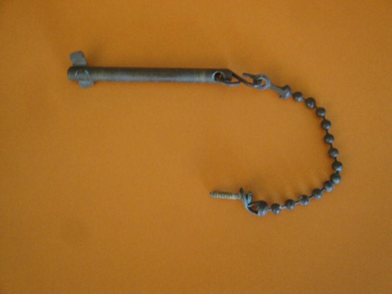Vintage rudder pin  with chain and screw, for a sunfish sailboat