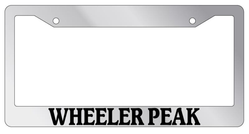 Chrome license plate frame wheeler park auto accessory novelty