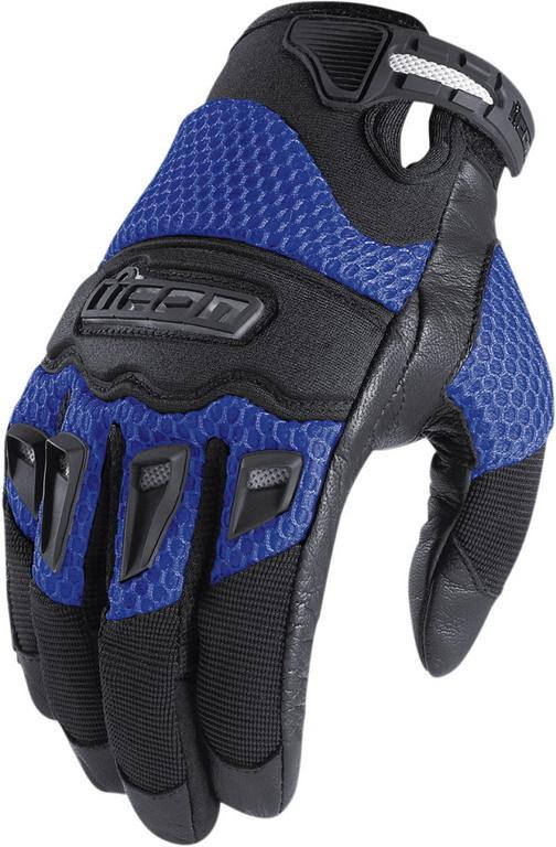 Icon twenty-niner motorcycle gloves blue s small