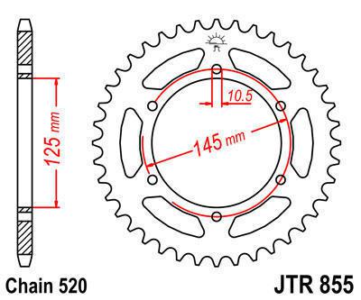 Jt sprocket rear 48t steel fits yamaha xj600 s diversion 1992-2003