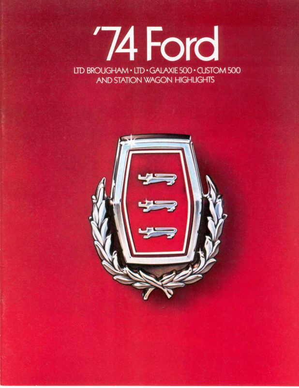 1974 ford car full size sales brochure folder ltd 500 original excellent cond