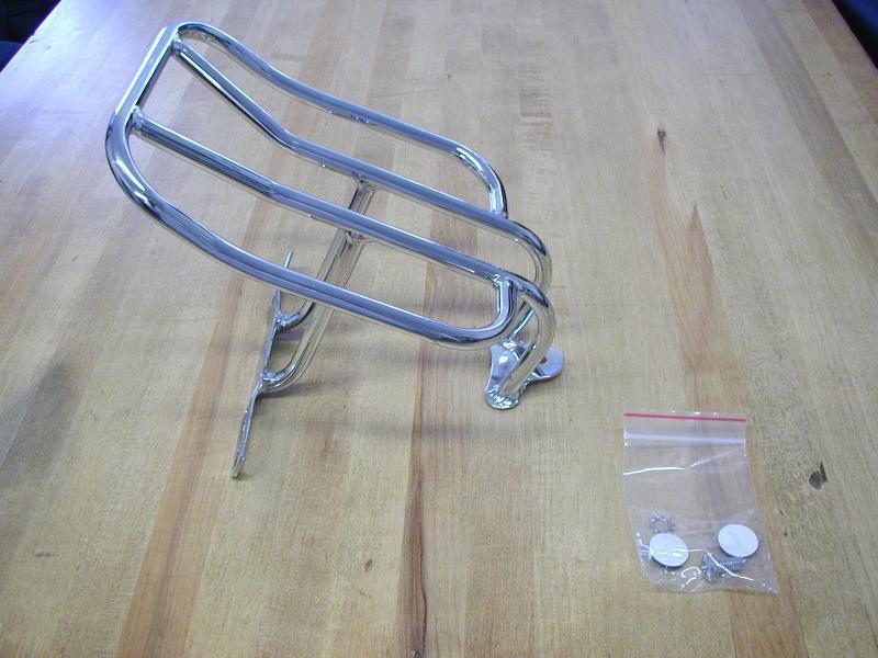 Chrome luggage rack for harleysportsters 73-10 measuring 6" x 8" 