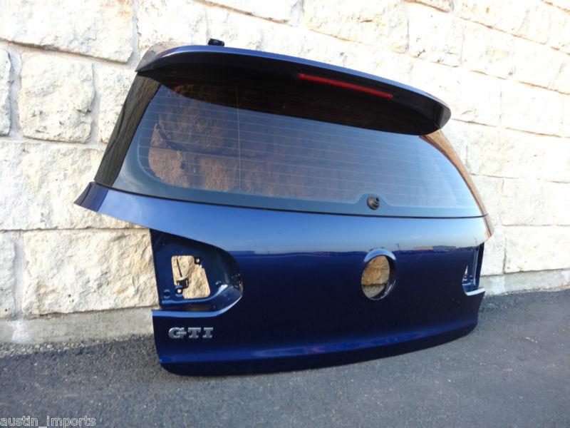 Mk6 vw gti blue trunk boot hatch lid wing spoiler windshield cover good oem #4.1