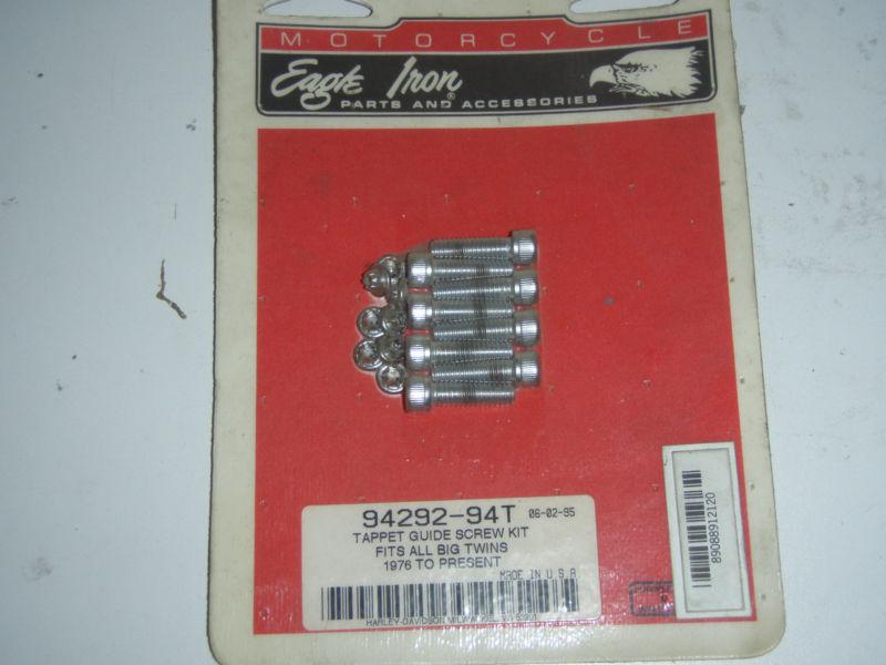 Harley-davidson tappet guide bolt kit 1976 -1999 pan shovel evo