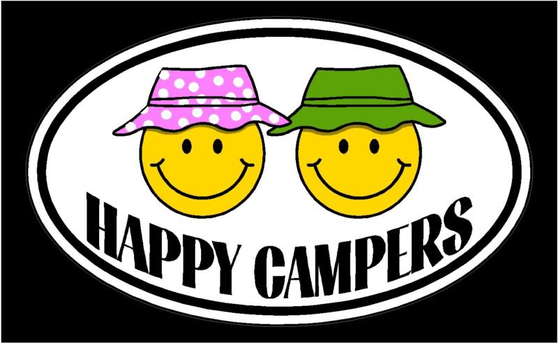 Happy campers motorhome trailer vinyl decal sticker