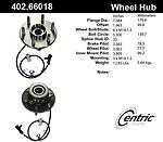 Centric parts 402.66018 front hub assembly