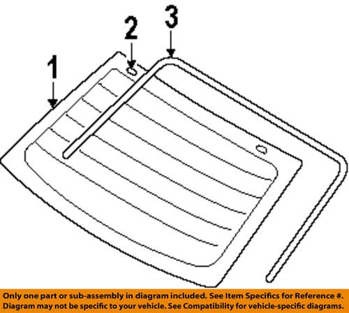 Hyundai oem 871313k000 back glass-reveal molding