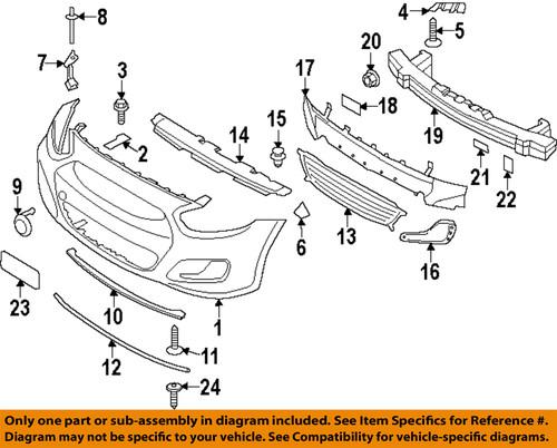 Hyundai oem 865801r000 bumper-energy absorber