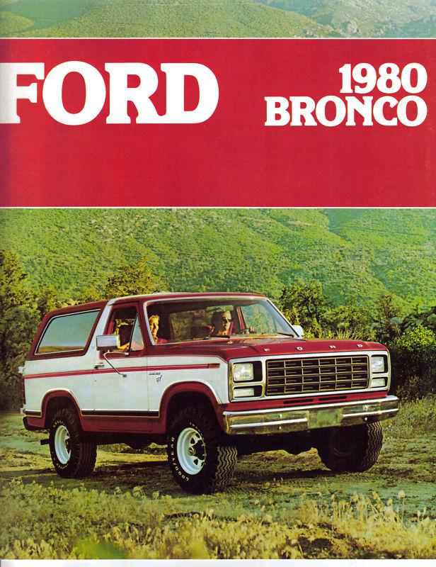 1980 ford bronco sales brochure folder original excellent condition b24