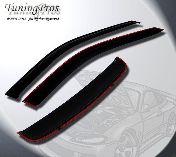 Jdm outside mount vent window visor sunroof 3pc toyota celica 00-05 2drs gt gts