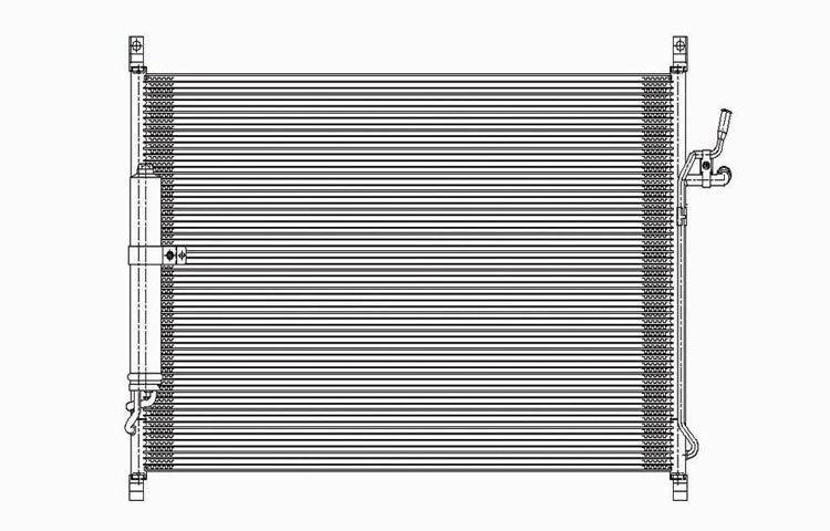 Replacement ac condenser parallel flow type 06-08 infiniti m35 m45 92100eg000