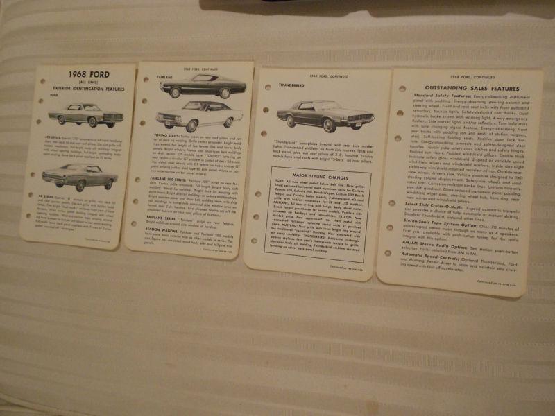 Vintage 1968 ford mustang/thunderbird/ torino/ltd/ falcon dealer literature 