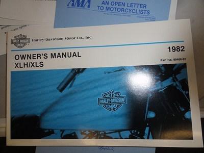 Sportster "new old stock" 1982 owner's manual #99466-82