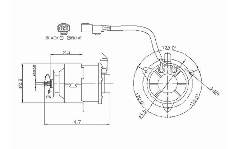 Radiator cooling fan motor 90-97 honda accord 92-98 honda prelude 19030pt0003