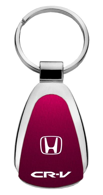 Honda cr-v crv burgundy tear drop keychain car key ring tag logo lanyard