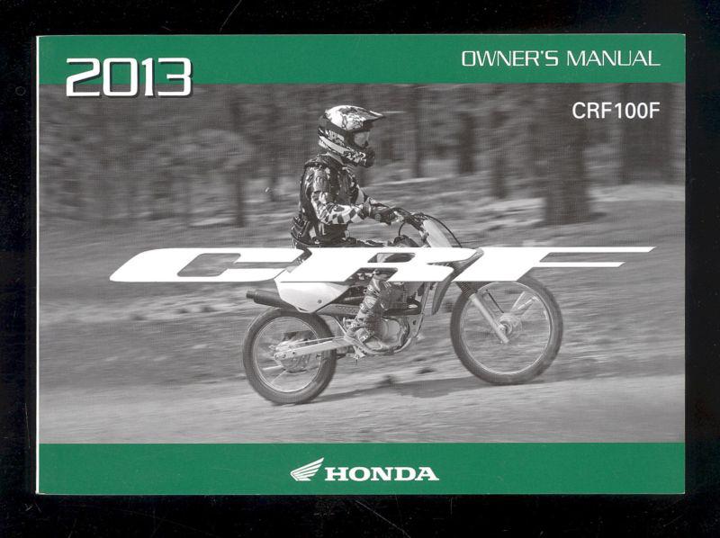 2013 honda crf100f owner`s manual 