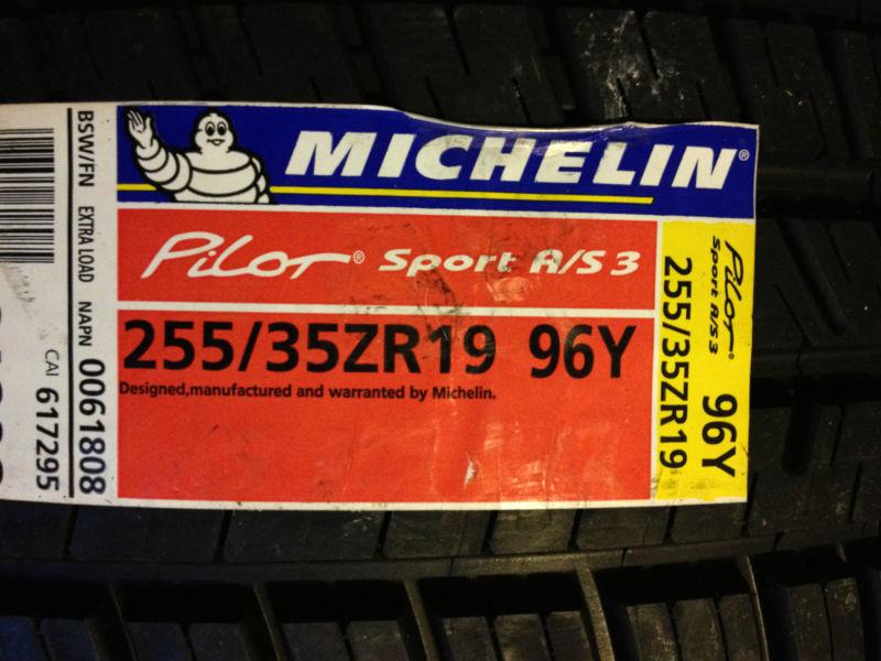 2 new michelin pilot sport a/s3 255/35zr-19 a/s 3 255 35zr 19 all season tires 