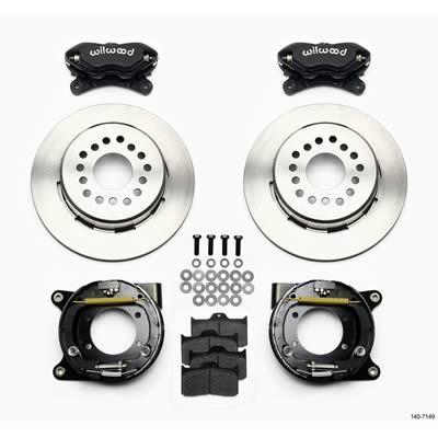 Wilwood disc brakes rear pro series rotors 4-piston calipers black chevy 12-bolt