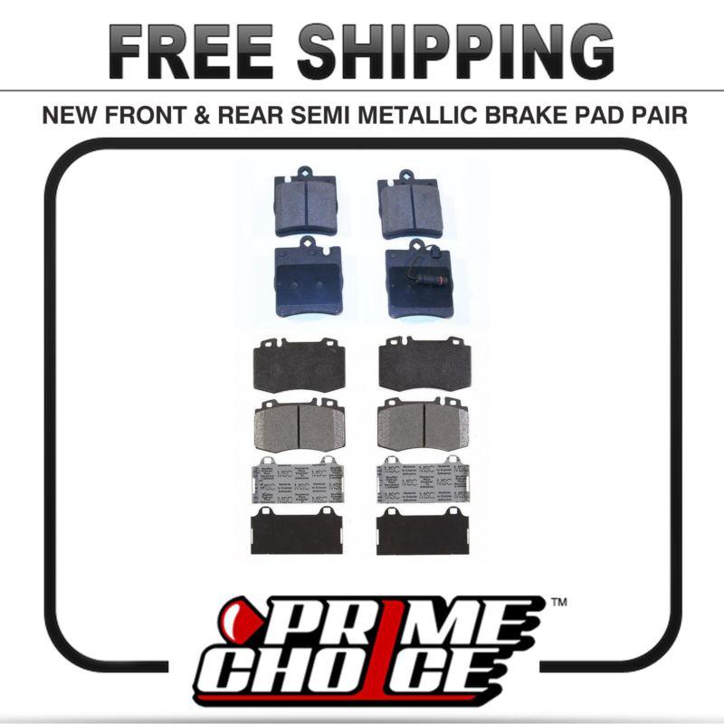 Premium front & rear metallic disc brake pads 2 full complete sets 4 pair 8 pads