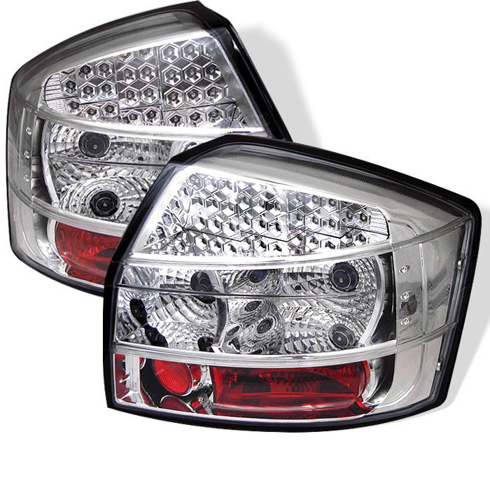 Spyder audi a4 02-05 led tail lights - chrome