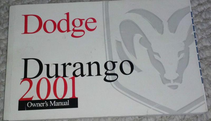 2001 dodge durango owner's manual