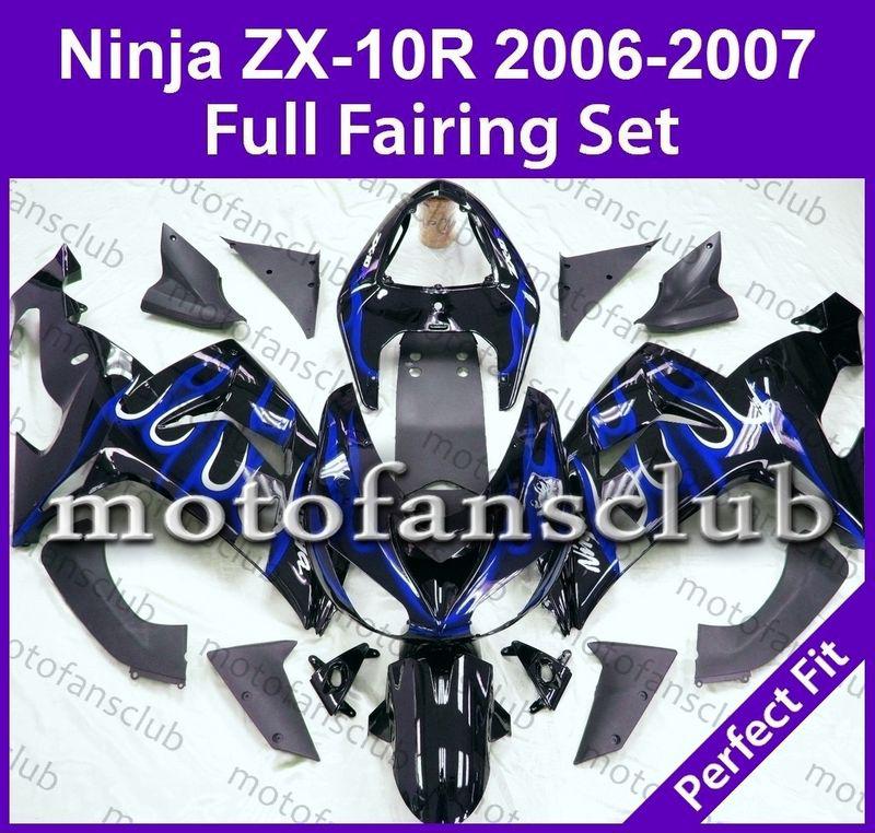 Fit kawasaki 06 07 zx 10r zx10r ninja 2006 2007 fairing bodywork plastics #11 c