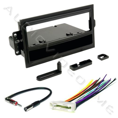 Car radio stereo installation dash kit mounting bezel trim + wiring harness