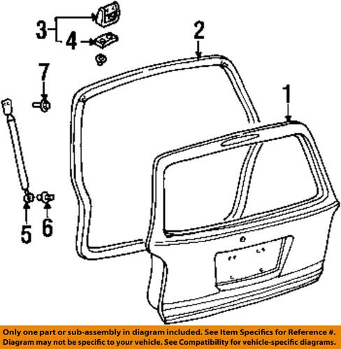 Mazda oem lc6263620d hatch lift support/lift support