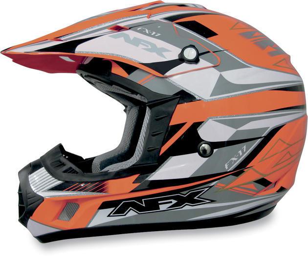 2012 afx fx-17y offroad motorcycle helmet safety orange multi youth sm/small