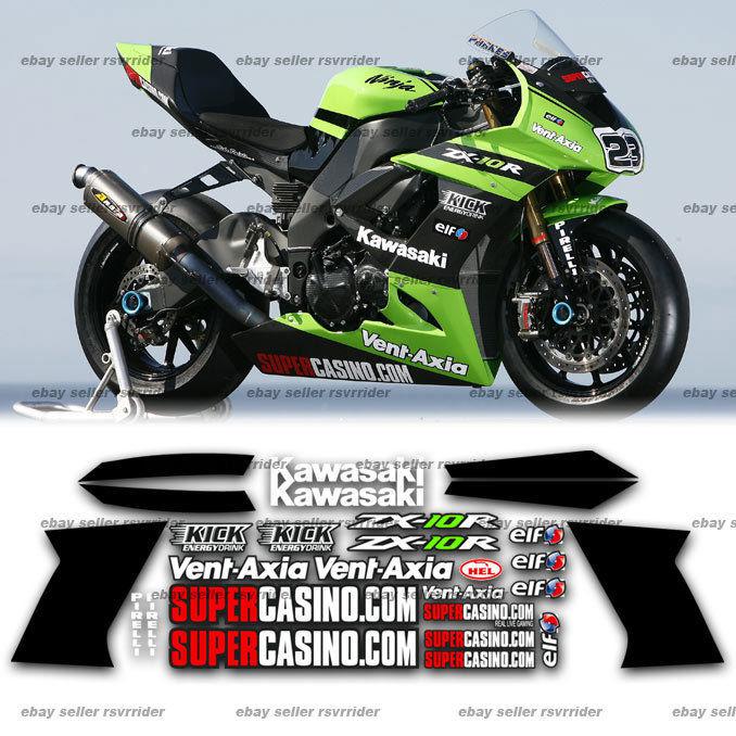 2009 world superbike decal kit for kawasaki zx10 fits 2008 2010 