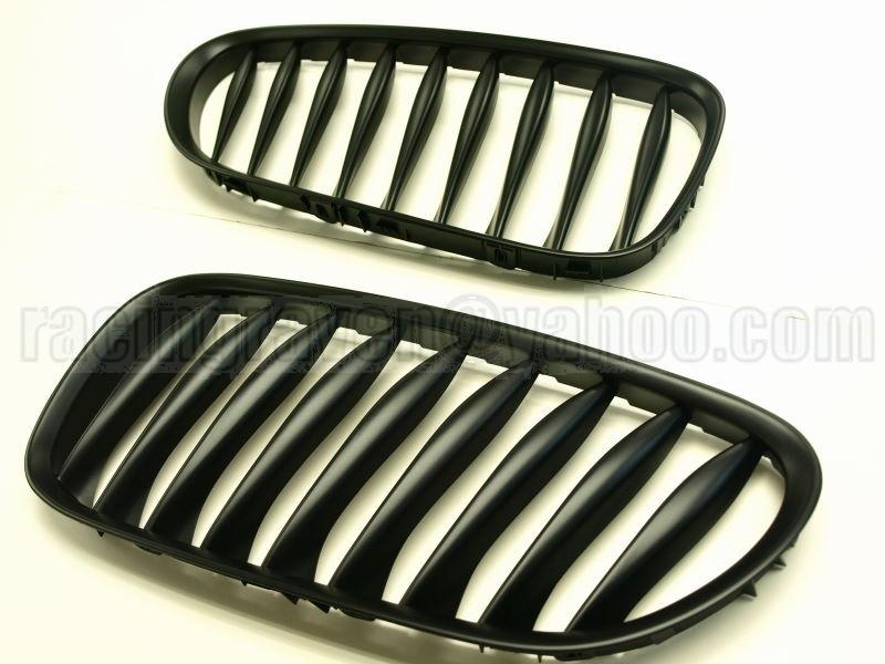 Bmw 2003-2008 z4 z4m e85 e86 matte black front hood kidney grille