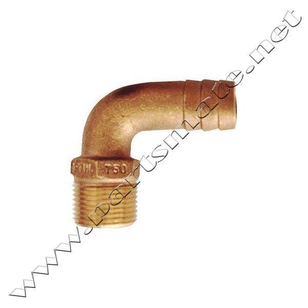 Groco pthc1125 bronze pipe-to-hose adapters - 90Â° / 1-1/4in npt-