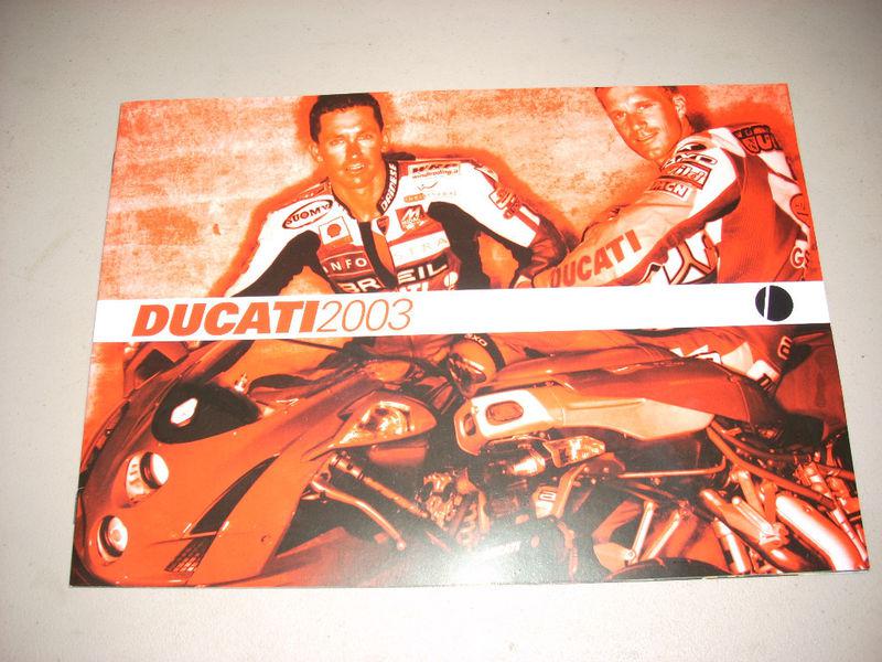 Ducati factory brochure covering model year 2003
