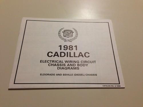 1981 cadillac eldorado & seville diesel chassis wiring diagrams factory oem gm