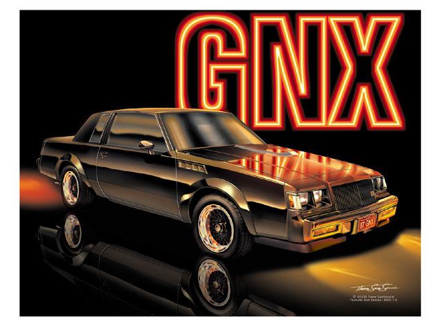 1987 buick grand national artist signed car art color