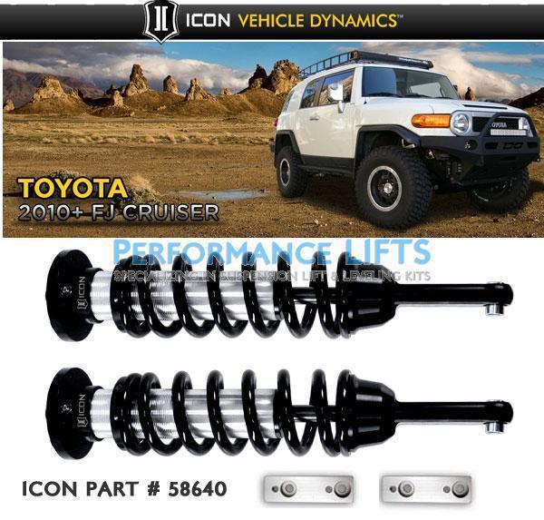 Icon 2007-2009 toyota fj cruiser 0-3" lift coilovers # 58640