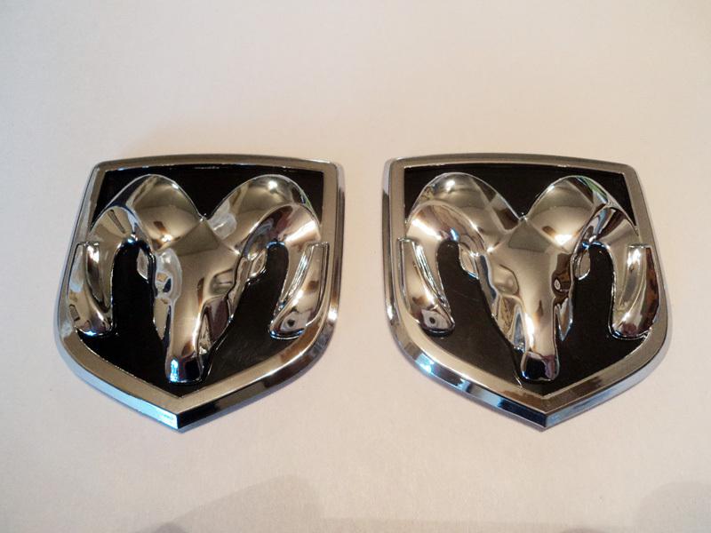 Dodge ram magnum charger challenger neon chrome 3d emblems adhesive stick on