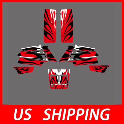 New style 3m red white decals stickers graphics kits for yamaha banshee 350 atv