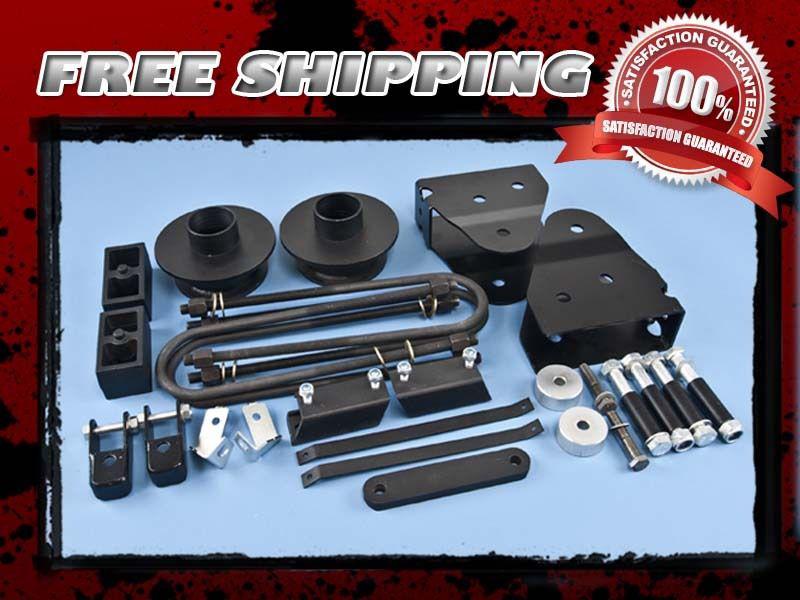 Lift kit front 3.5" rear cast 3" radius arm swaybar drop 4wd overload u-bolt